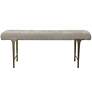 4_Uttermost Imperial 48" Wide Light Gray Tufted Fabric Bench more views
