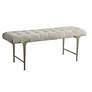 5_Uttermost Imperial 48" Wide Light Gray Tufted Fabric Bench more views