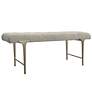 6_Uttermost Imperial 48" Wide Light Gray Tufted Fabric Bench more views