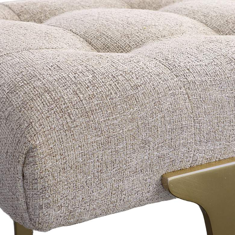 Image 7 Uttermost Imperial 48" Wide Light Gray Tufted Fabric Bench more views