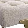 7_Uttermost Imperial 48" Wide Light Gray Tufted Fabric Bench more views