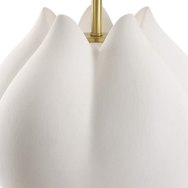 Image 6 Uttermost In Bloom 25 1/2" Modern Brass and White Ceramic Table Lamp more views