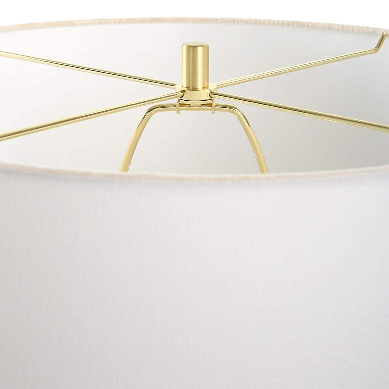 Image 7 Uttermost In Bloom 25 1/2" Modern Brass and White Ceramic Table Lamp more views