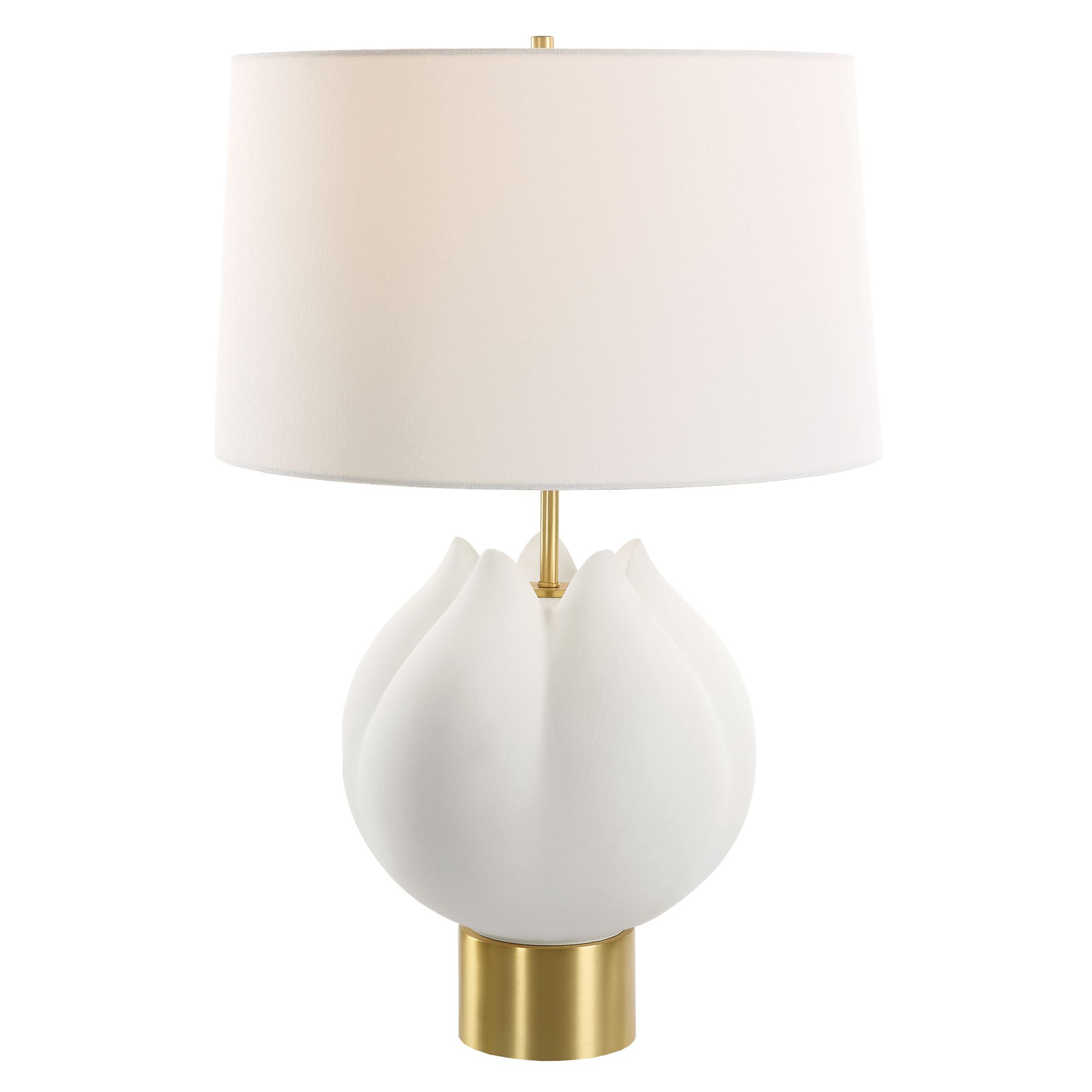 Uttermost In Bloom Chalk White Glazed Porcelain Table Lamp