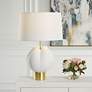 1_Uttermost In Bloom Chalk White Glazed Porcelain Table Lamp