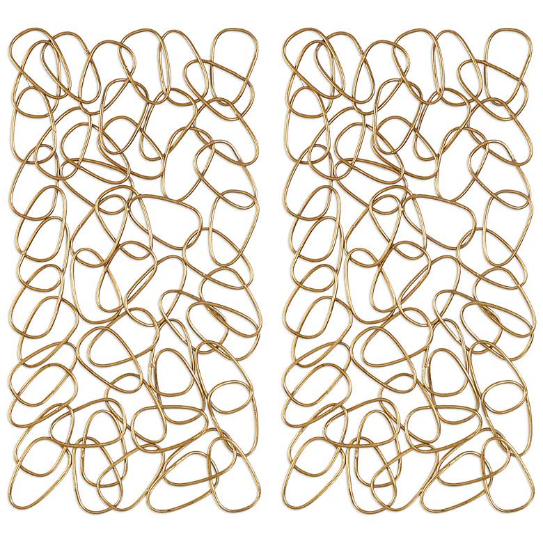 Image 2 Uttermost In the Loop 37 1/2" High Metal Wall Art Set of 2