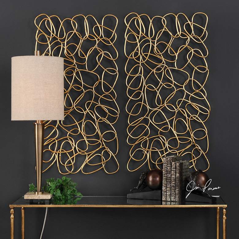 Image 1 Uttermost In the Loop 37 1/2" High Metal Wall Art Set of 2