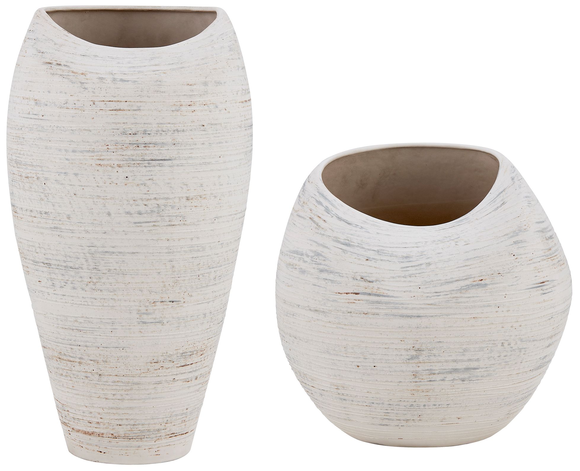 Image 2 Uttermost Inara Outdoor White Vases Set of 2