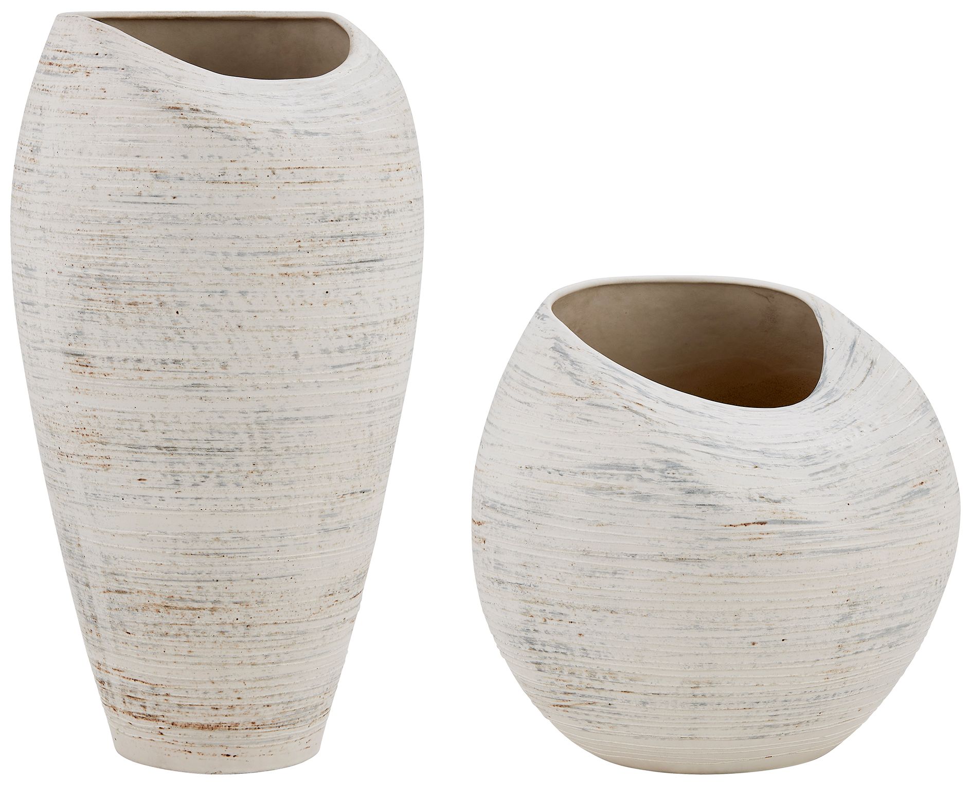 Image 3 Uttermost Inara Outdoor White Vases Set of 2 more views