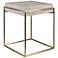 Uttermost Inda 19" Wide Brass and Ivory Square Accent Table