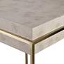 Uttermost Inda 19" Wide Brass and Ivory Square Accent Table