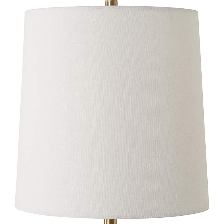 Image 4 Uttermost Indent 16 1/4" High Modern Travertine Accent Table Lamp more views