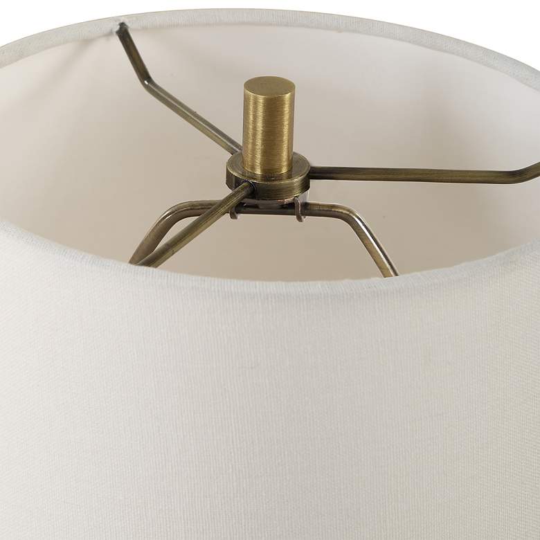 Image 5 Uttermost Indent 16 1/4" High Modern Travertine Accent Table Lamp more views