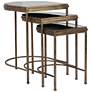 2_Uttermost India 19" Wide Antique Brushed Gold Nesting Tables Set of 3