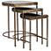 Uttermost India 19" Wide Antique Brushed Gold Nesting Tables Set of 3
