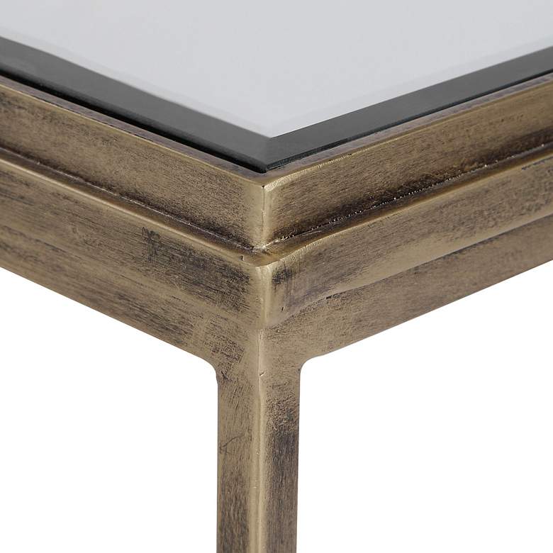 Image 4 Uttermost India 19" Wide Antique Brushed Gold Nesting Tables Set of 3 more views