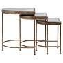 5_Uttermost India 19" Wide Antique Brushed Gold Nesting Tables Set of 3 more views