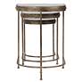 7_Uttermost India 19" Wide Antique Brushed Gold Nesting Tables Set of 3 more views