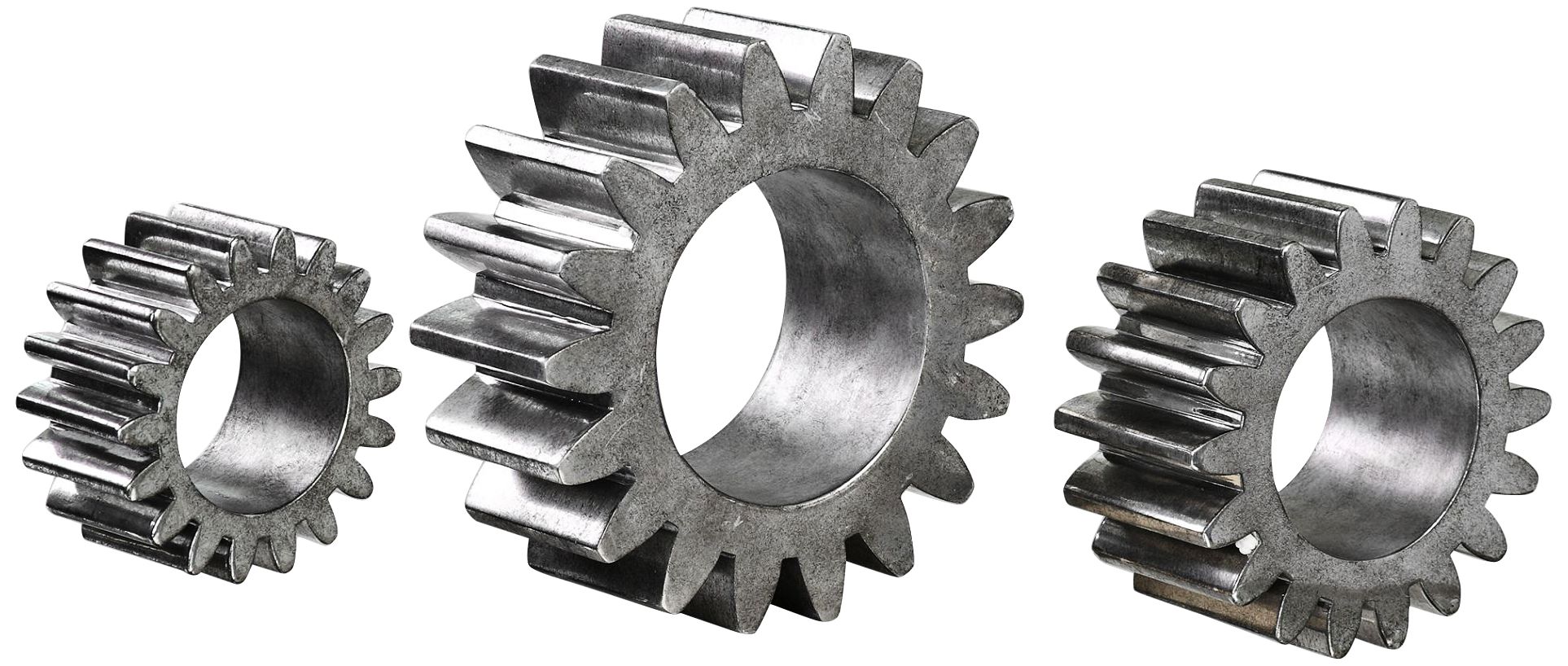 Uttermost Industrial Gears Silver Sculptures - Set of 3