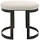 Uttermost Infinity 24" Wide Off-White Linen Accent Stool