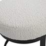 5_Uttermost Infinity 60" L x 19" H Black Iron and White Fabric Benc more views