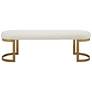 3_Uttermost Infinity 60" Wide White Faux Shearling Oval Bench