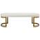 Uttermost Infinity 60" Wide White Faux Shearling Oval Bench