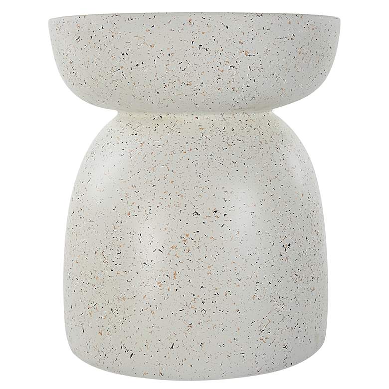 Image 2 Uttermost Inhale 15 3/4" W x 17 3/4" H Matte White Accent Table