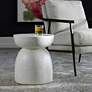 1_Uttermost Inhale 15 3/4" W x 17 3/4" H Matte White Accent Table