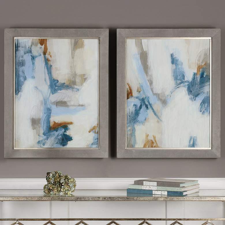Image 1 Uttermost Intermittent 2-Piece 30 1/4"H Framed Wall Art Set