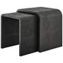 2_Uttermost Interpose Gray Faux Shagreen Side Table Set