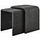 Uttermost Interpose Gray Faux Shagreen Side Table Set
