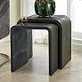 1_Uttermost Interpose Gray Faux Shagreen Side Table Set