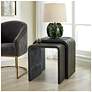 3_Uttermost Interpose Gray Faux Shagreen Side Table Set more views