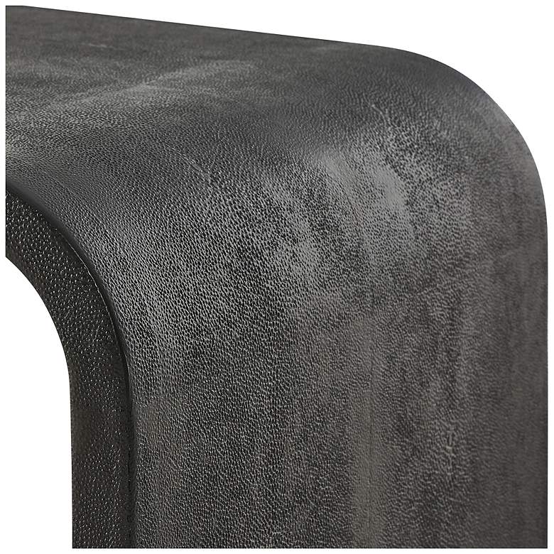 Image 5 Uttermost Interpose Gray Faux Shagreen Side Table Set more views