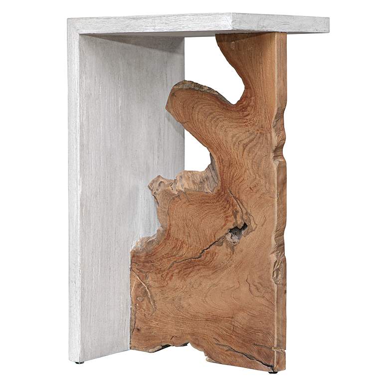 Image 2 Uttermost Intersect 13 3/4" Wide Wood Accent Table