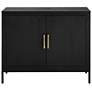 3_Uttermost Inverness 40"W Dark Ebony Wood 2-Door Gold Cabinet