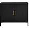 Uttermost Inverness 40"W Dark Ebony Wood 2-Door Gold Cabinet
