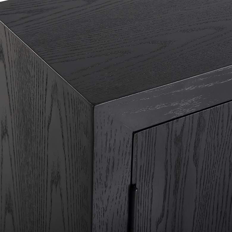 Image 4 Uttermost Inverness 40"W Dark Ebony Wood 2-Door Gold Cabinet more views