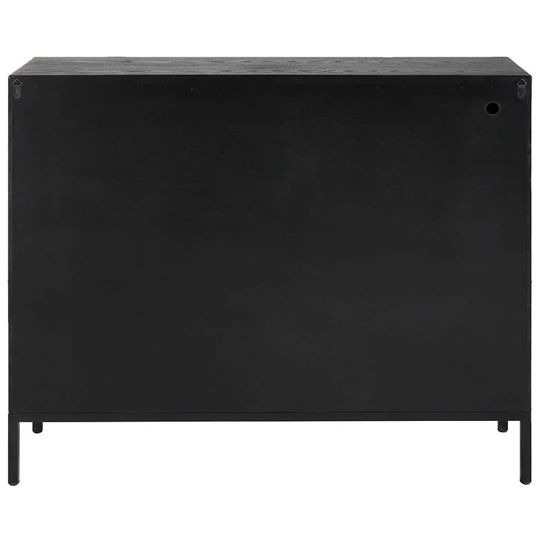 Image 5 Uttermost Inverness 40"W Dark Ebony Wood 2-Door Gold Cabinet more views