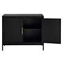 7_Uttermost Inverness 40"W Dark Ebony Wood 2-Door Gold Cabinet more views