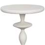 Uttermost Inverse 11" Wide White Marble Round Drink Table