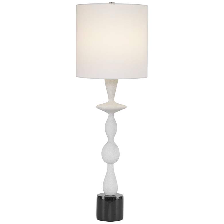 Image 2 Uttermost Inverse White Pedestal Table Lamp