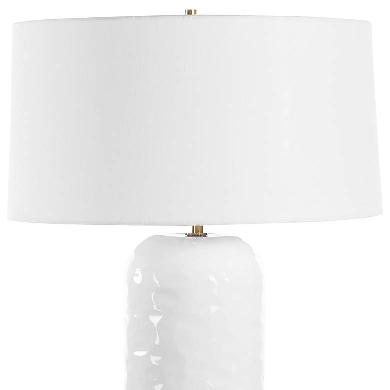 Image 5 Uttermost Iona White Glaze Ceramic Table Lamp more views