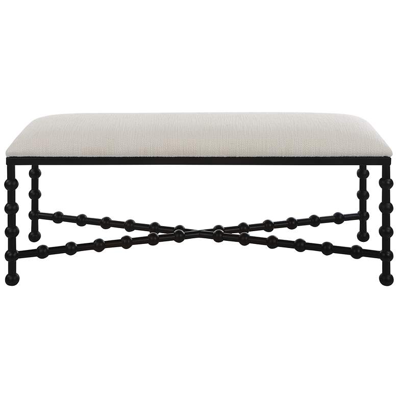 Image 2 Uttermost Iron Drops Cushioned Bench