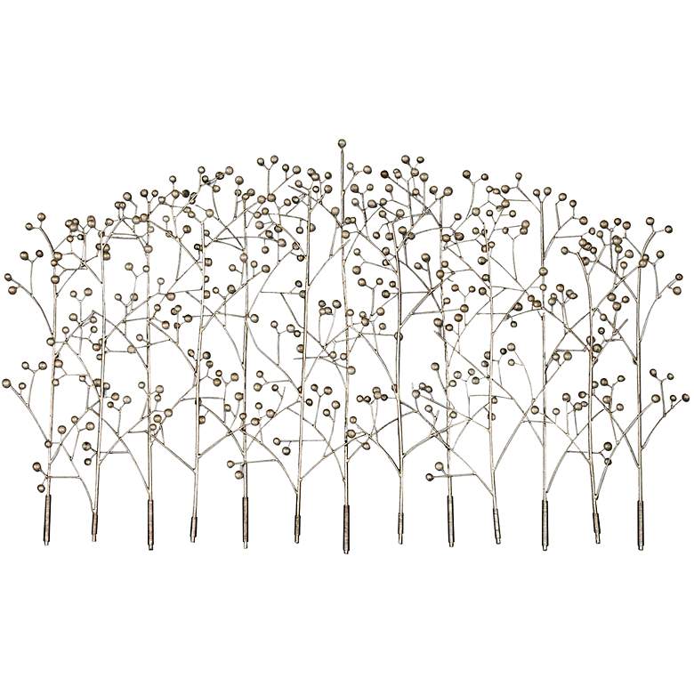Image 1 Uttermost Iron Trees 53 1/4" Wide Silver Wall Art