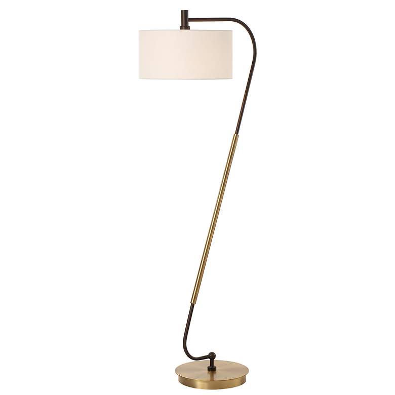 Image 2 Uttermost Irwin 64 1/4" High Plated Antique Brass Arched Floor Lamp