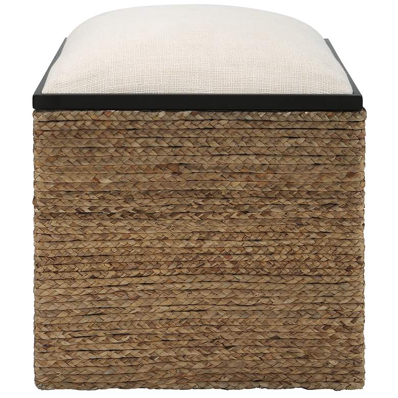 Image 2 Uttermost Island Light Beige Square Storage Accent Stool