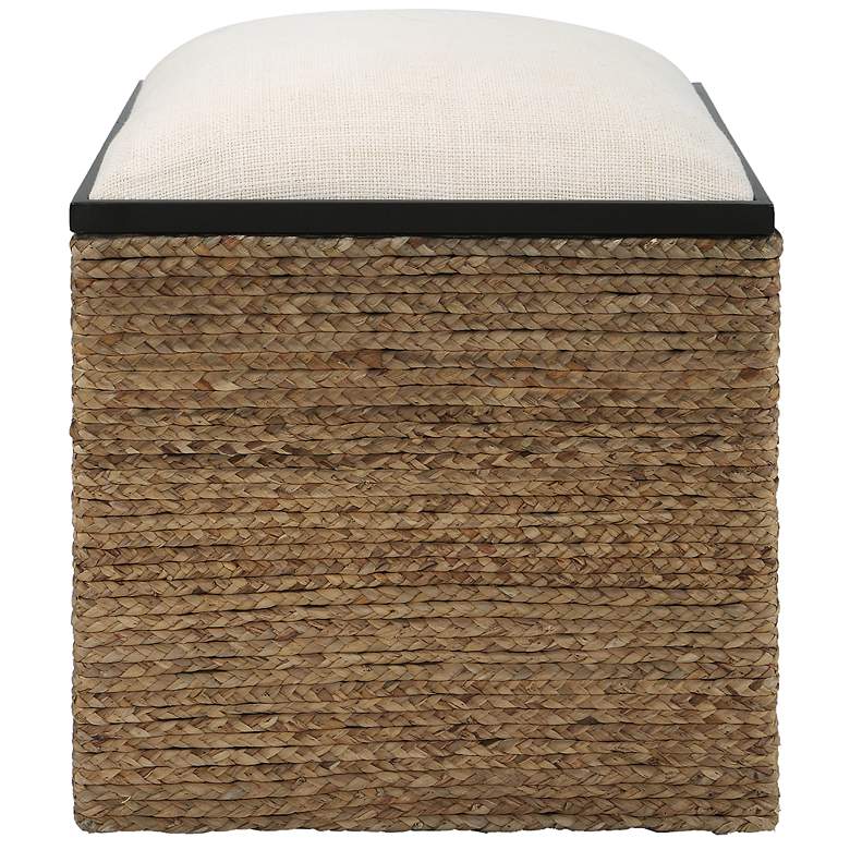 Image 1 Uttermost Island Light Beige Square Storage Accent Stool