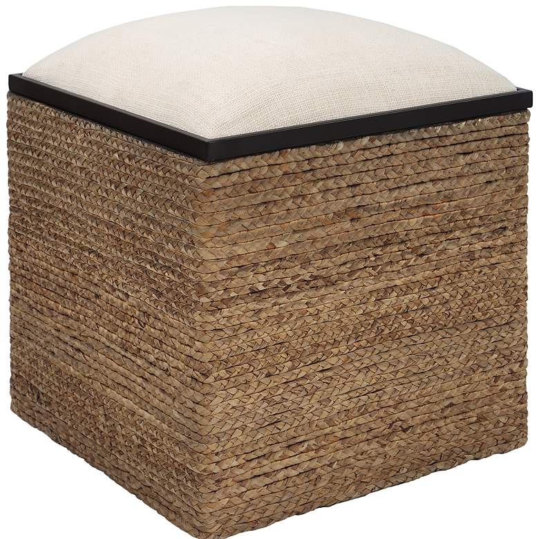 Image 5 Uttermost Island Light Beige Square Storage Accent Stool more views